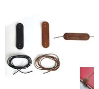 DraCra 3 Pack Travel Notebook Interlocking Band Strap Rope Cord Replacement Genuine Leather Cover Closer Protector Pad for Traveler's Notebook Connecting Inserts Refill Journal Planner Handmade Book
