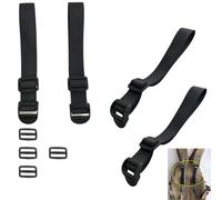 DraCra 4 Pack Backpack Extender Strap Extension Connector with Adjustable Buckles for Backpacks Shoulder Straps Travel Laptop Bags Bookbag Casual Daypacks, Black, Adjustable size: 10 cm -22 cm (3.93