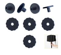 DraCra 4 Set Umbrella Top Screw Cap Replacement End Stop Cover Caps Tip with Waterproof Gasket for Travel Umbrella Repair Parts