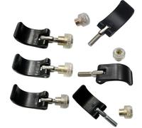 DraCra 6 Pack Trikking Poles Clamp Replacement External Quick Flip Lock Fastener Buckle Clip with Nut Screws for Hiking Pole Walking Stick Camping Mountaining Backpacking Outdoor Repair Spare Parts