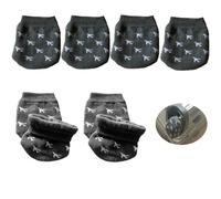 DraCra 8 Pack Luggage Wheel Cover Socks Full Wrap Fabric Protector Universal Sleeve Case for Suitcase Prevents Floor Bed Dirt When Storing Travel Spinner Carry-on Bag, Grey, 2.6 x 3.1 inches, Suitcase