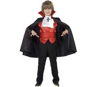 Boys Dracula Costume Kids Childrens Vampire Halloween Fancy Dress Age 4-12