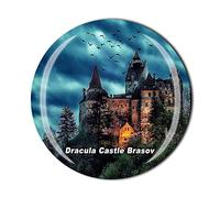 Dracula Castle Brasov Romania Fridge Magnet 3D Crystal Tourist Souvenir Gift Collection Refrigerator Magnetic Sticker