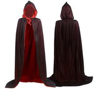 Dracula Cosplay Cloak - VAMPIRE COSTUME ABE, Witch Cape Unisex | Adult Halloween Accessories for Parties, Theatrical Events, Role Play Occasions
