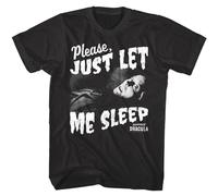 Dracula Please Just Let me Sleep Men's T Shirt Vampire Hammer Horror Coffin(XX-Large)