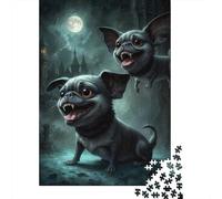 Dracula Pug 1000-Piece Jigsaw Puzzle for Adults, 70x50cm/1000pcs, White Cardboard Construction, Screen-Free Leisure And Family Time