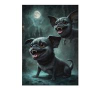 Dracula Pug Classic Jigsaw Puzzle for Adults, 300 PCS