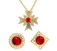 Dracula Set Necklace/Rings Fancy Dress Costume Dracula Jewellery for Outfits Accessories Accessory