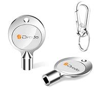 Drado 2pcs 5mm Radiator Bleed Keys, Solid Radiator, Valve Clock Key with Keyring, Square Opening Keys, Radiator Valve Vent Key for Screw Air Valve Faucet