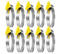 Drado Jubilee Clips 10Pcs Stainless Steel Hose Pipe Clamp, Adjustable Hose Clamps Clips, Worm Drive Hose Clips 32-50mm