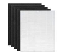 Draduo C545 True HEPA Replacement Filter Compatible with Winix C545, B151, P150, 9300 Air Purifier Replacement, Part 1712-0096-00 and 2522-0058-00, 1 HEPA Filter + 4 Activated Carbon Filters