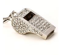 Draduo Whistle,Bling Whistle,Metal Crystal Rhinestone with Keychain for Coach/Referee/Training/Lifeguard/Teachers (Sliver)
