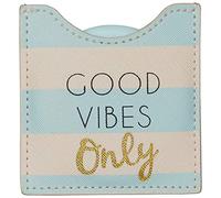 Draeger Good Vibes Only Round Pocket Mirror to Take Anywhere, Any Occasion - Dimensions 8.5 cm x 8 cm