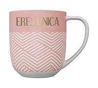 DRAEGER PARIS 1886 - Ceramic Mug 320 ml - Chic Blue/Pink Design with Hot Gold Message - Dishwasher Safe - No Microwave - Elegant Gift in Decorative Box