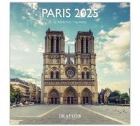 DRAEGER PARIS 1886 | Large Wall Calendar 2025 | 29 x 29 cm | 12 Photos | September 2024-December 2025 | 7 Languages | Ecological Design | FSC Paper | Various themes: Paris, Animals, Artistic