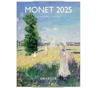 DRAEGER PARIS 1886 - Monet Compact Wall Calendar 14 x 18 cm - September 2024 to Dec 2025-7 Languages - 12 Artistic Photos - Elegant & Functional Organisation - High Quality Paper - Gift Idea