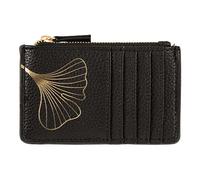 DRAEGER PARIS 1886 Tie Rack - Zip Card Holder - Gold Ginkgo Leaf - Black