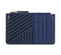 DRAEGER PARIS 1886 Tie Rack - Zip Card Holder - Navy Blue and Black Stripes