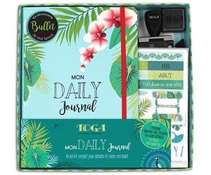 DRAEGER Paris 1886 Toga by Complete Bullet Journal Kit - 192 Page Notebook, Stencil, Stamps, Stickers, Sticky Notes - A5 Diary, Exotic Peacock Theme, Paper 100 g/m²