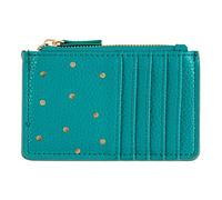 DRAEGER PARIS 1886 Unisex-Adult's Zipped Card Holder-Gold Dots-Turquoise, Paleturturquoise, M