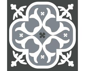 Draeger Paris - Adhesive Wall Tiles - Ideal for Kitchen and Bathroom - Set of 6 Adhesive Tiles, Black Lily Design 15 x 15 cm