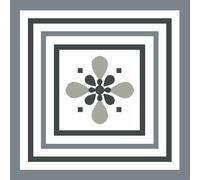 Draeger Paris - Adhesive Wall Tiles - Ideal for Kitchen and Bathroom - Set of 6 Adhesive Tiles, Lily Flower Graphic Design 15 x 15 cm