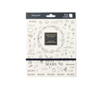 Draeger Paris - Notebook of Organisation Stickers Black & White Home Office - 12 Sheets