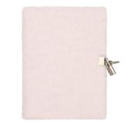 DRAEGER Paris Pink Plush Diary with Padlock and Keys for Personal Secrets - Gift Notebook for Girls, Women, Children