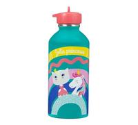 Draeger Paris Stainless Steel Water Bottle - Easy to Clean - Reusable Drinking Bottle - Ideal for Park, School - Capacity 300 ml - 17 cm x 6.5 cm - Green - Message Reading: Pretty Princess