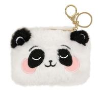 DRAEGER Paris | White Panda Plush Coin Purse | Soft Wallet | Cute Animals for Children | Makeup Pencil Case | Gift Idea for Women Girls Adults, White., 12x9cm, Purses