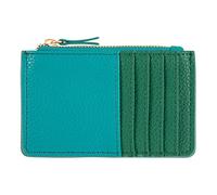 Draeger Paris Zip Card Holder Turquoise and Green Polyurethane, Paleturturquoise, M