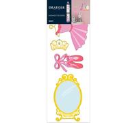 Draeger - Sticker mural Accessoires danseuse classique - Homesticker - Décoration chambre enfant salle de jeux - Moyen format