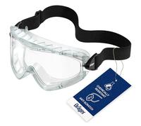 Dräger X-pect 4400 Safety Glasses, Fog-free full-vision goggles, For construction sites, laboratories, workshops, Scratch-resistant & break-proof acetate lens with chemical resistance, clear, 1 piece
