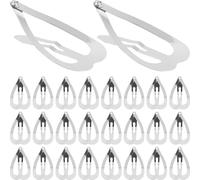DRAFIDEEP 100 Pcs Silver Heart Hair Clips, Elegant Carbon Steel Side Clips for Hair, Delicate Styles and Sufficient Quantity, for Dances and Theme Parties