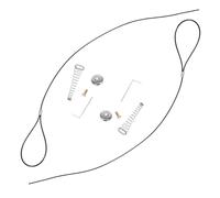 DRAFIDEEP 2 Sets Stainless Steel Gate Chain Fence Latch Cable Pull Set with Padlockable Latch and One-Handed Operation for Easy Door Opening and Closing on Vinyl Doors