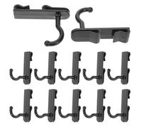 DRAFIDEEP 24pcs Sturdy Plastic Grid Wall Hooks for Display and Hanging Large Black Double Hooks for Shop Garage and Home Organization Wire Grid Accessories for Versatile Use