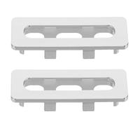 DRAFIDEEP 2pcs Plastic Basin Overflow Insert Rectangle Trim Ring for Bathroom Sink Prevents Overflow Easy Installation