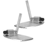 DRAFIDEEP 2pcs Sturdy Wheelchair Footrest Metal Replacement with Compact Design, Easy to Use and Carry, Simple and Generous Appearance for Disabled and Athletes