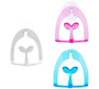 DRAFIDEEP 3pcs Plastic Suction Cup Washcloth Drain Rack for Kitchen and Bathroom, Easy to Hang Scouring Pad Holder, Keep Countertops, Suitable for Home and Restaurant Use Random Color