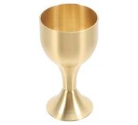 DRAFIDEEP Copper Metal Offering Cup Small Chalice Goblet for Religious Worship Tabletop Decoration and Holy Communion Use