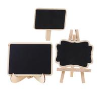 DRAFIDEEP Creative with Clip and Stand Small Mini Square Blackboard Wooden Message Display Board in Black for Photo Props and Price Tags for Home and Event Decoration