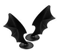 DRAFIDEEP Helmet Decor Wings, Wings Decor for Helmet, Black Plastic Miniature Wings, 1 Pair Universal Fit for Bikers and Cosplay