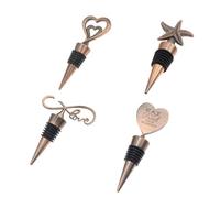 DRAFIDEEP Wine Bottle Stoppers Star Shape Stylish Design Alloy Metal 2pcs Reusable Sealing Plugs for Vinegar and Mineral Water Bottles for Wedding and Home Use