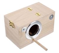 DRAFIDEEP Wooden Bird Breeding Box a Natural Nesting Box with Separated Interior to Prevent Eggs Rolling, Warm House for Parrots and Birds, Suitable for Outdoor Use
