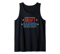 Draft Barron Tshirt Men American Flag USA Military Anti War Tank Top