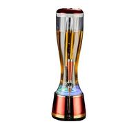 Draft Beer Tower Dispenser, Beer Dispenser Rechargeable Beverage with Light Icicles Home Brewing(Rosso)