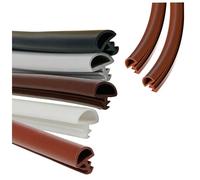 Draft Blocker Weather Stripping for Exterior Doors | Soundproof Rubber Seal Strip | Weatherproofing Door Insulation | 10mm Dark Brown | 5m Long