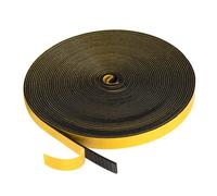 Draft Excluder Foam Seal Tape, 12mm(W) x 1.5mm(T) High Density Adhesive Foam Weather Strip Seal for Window and Door, 1 Roll, Total 10M Long Black