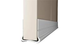 Draft Excluder for Doors 1-4PCS Self-Adhesive Door Bottom Sealing Strip Wind and Proof Weather Strip with Soundproofing Felt PVC Flexible Door Strip(White,4PCS)