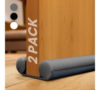 Draft Excluder for Doors 86cm / 34 inch - 2 Pack Under Door Draught Excluder, Double Sided Door Draft Stopper- Energy Saving & Sound Proofing (Grey)
